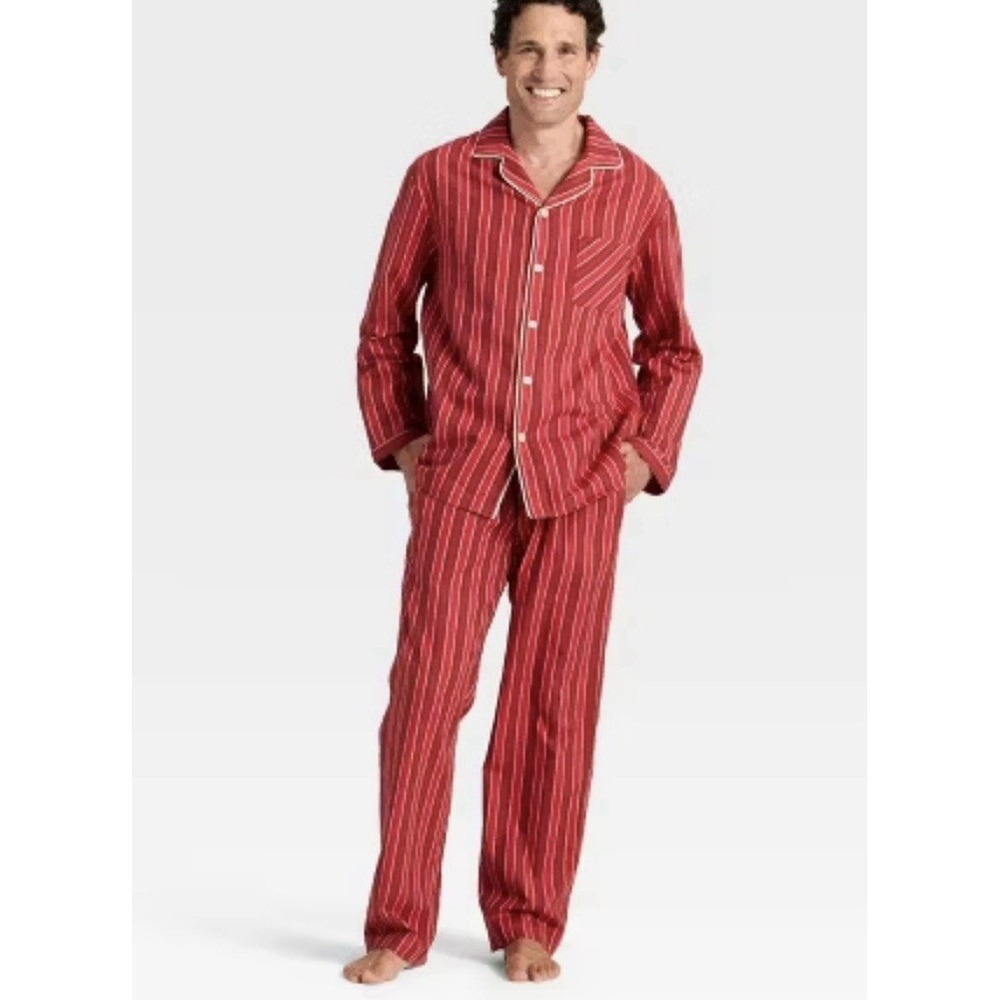 Men's‎ Flannel Pajama Set - Goodfellow & Co Red Stripe XXL-100% Cotton